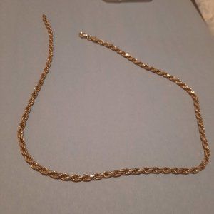 Primavera Gold over Silver rope chain 18in
